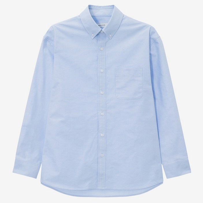 베이직하우스 옥스포드 세미 오버핏 긴팔 셔츠 LZWS0103