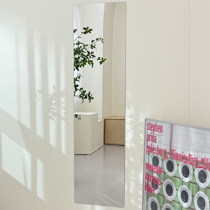 일상도구 부착형 아크릴 벽거울 40 x 150 cm, 단일색상