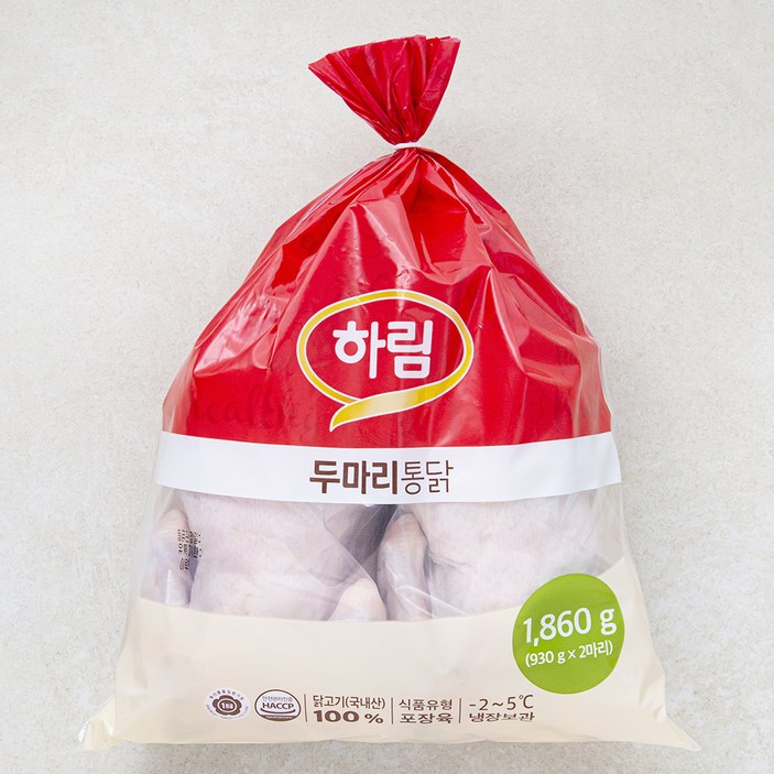 하림 두마리 통닭 냉장, 1860g, 1개