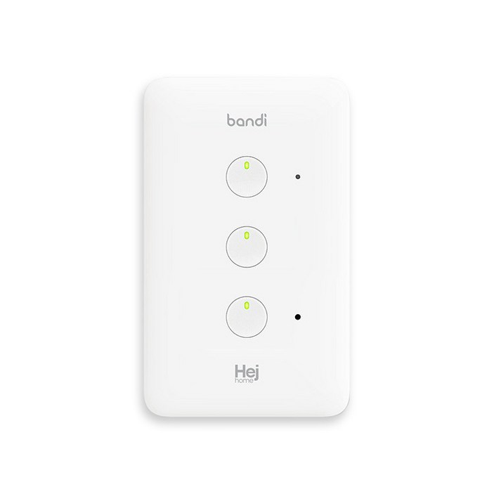 헤이홈 IoT 스마트 조명 스위치 2선식 3구