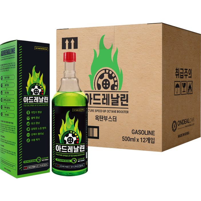 뷔르트옥탄부스터 아드레날린 옥탄부스터 500ml, 가솔린/휘발유, 12개