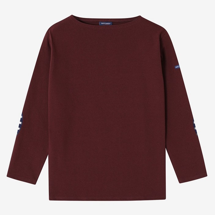 세인트제임스 남녀공용 통기성 솔리드 엘보우 패치 티셔츠 2644