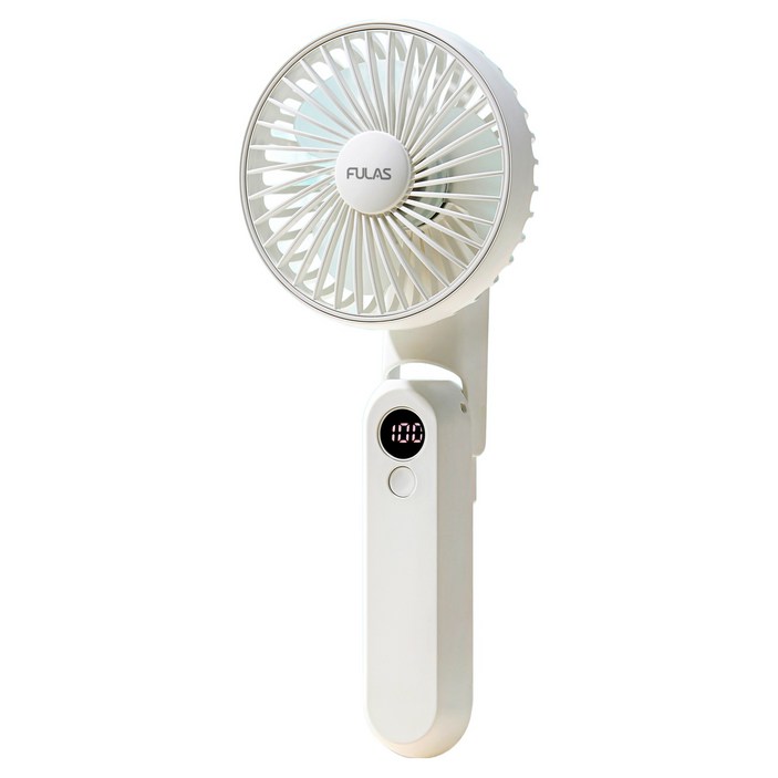 풀라스 5단 대용량 미니 휴대용 선풍기, 화이트