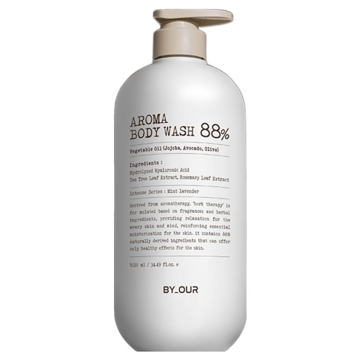 바이아우어 아로마 약산성 퍼퓸 바디워시 민트라벤더향, 1.02L, 1개