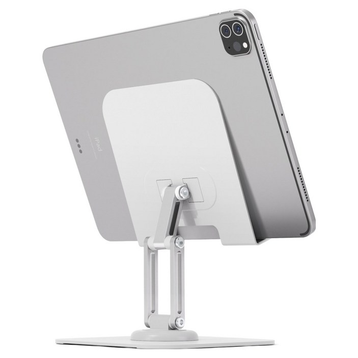 윌코 360도 회전 2단 높이조절 태블릿 거치대 스탠드, 화이트, 1개, WS-1