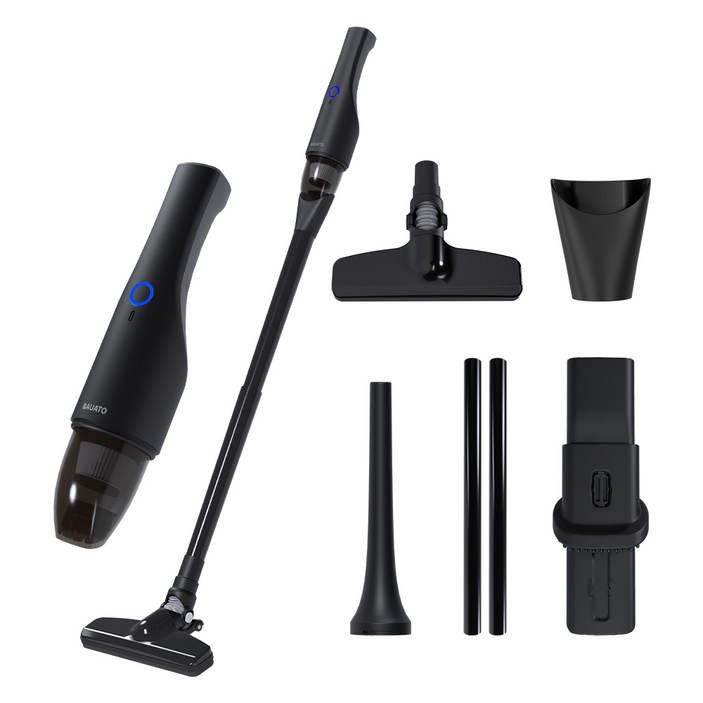 바우아토 프로제트 DC 모터 다용도 미니 핸디형 무선 청소기 DB0702, 블랙, DB0702