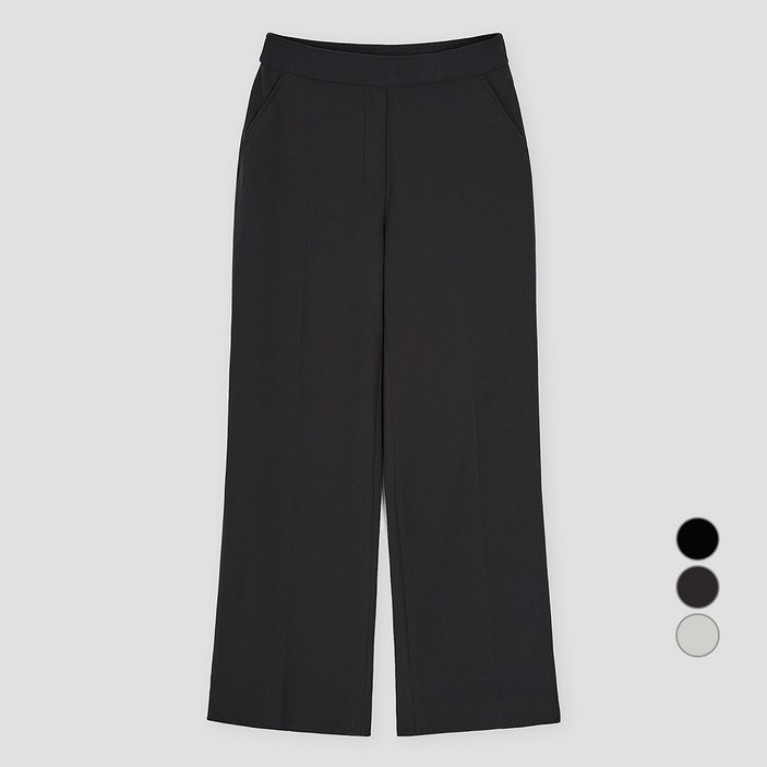 클라비스 여성용 슬랙스닝 와이드 롱기장 팬츠