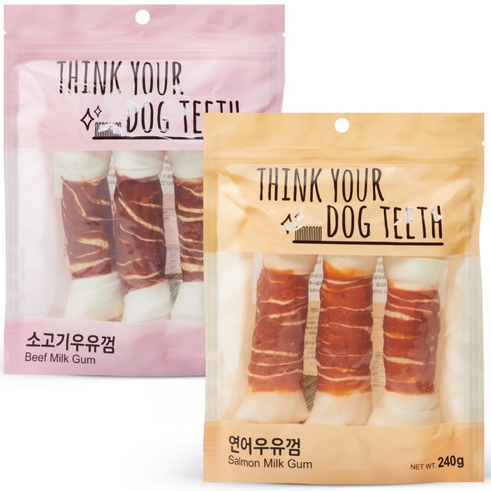 띵크유어도그티 소고기 3p  연어 3p 덴탈껌