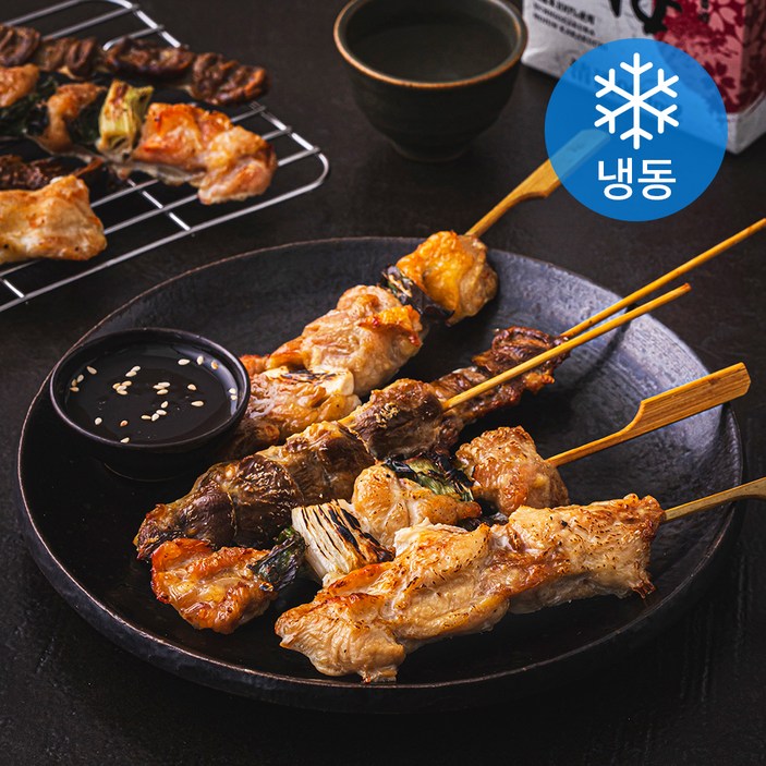 로켓프레시 명품조선 닭모듬꼬치 10꼬치 400g  소스 50g 세트 냉동