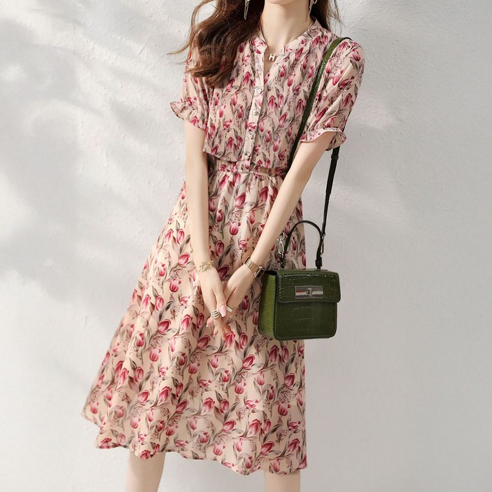 페이퍼먼츠 테르에 하모니 튤립 반소매 원피스 10777 빅사이즈 포함