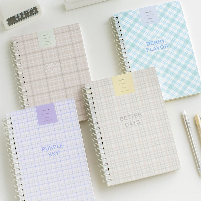 로미픽 체크 내지 60장 스프링 노트 A5 세트, 6권