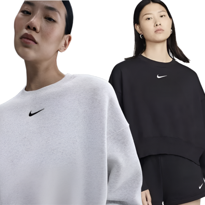 [국내매장 AS가능] 나이키 여성 스포츠웨어 피닉스 플리스 오버 크루넥 스웨트셔츠 맨투맨