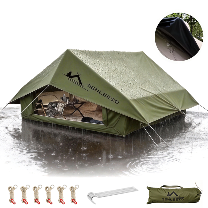 에어텐트 12 전용 레인 플라이 텐트 타프 방수커버, 블랙코팅 암막 햇빛차단 비가림 쉘터 경량형, 그린