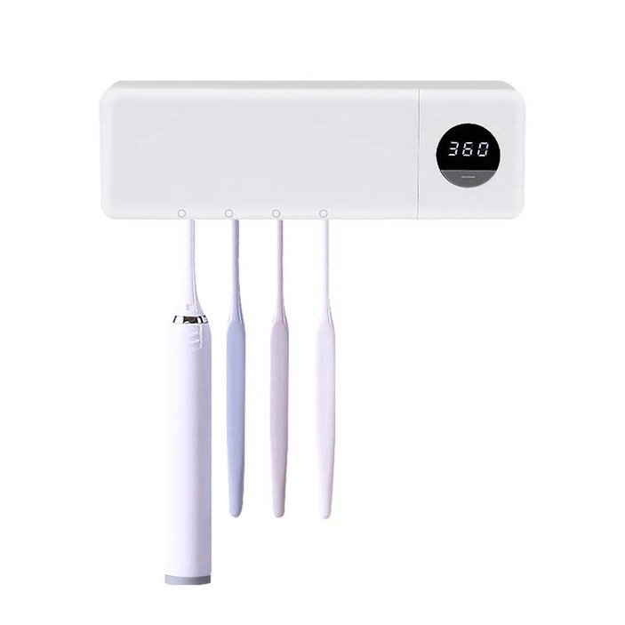 가정용 지능 칫솔소독기 UV-C 자외선 살균 건조 무선 휴대용 칫솔 선반