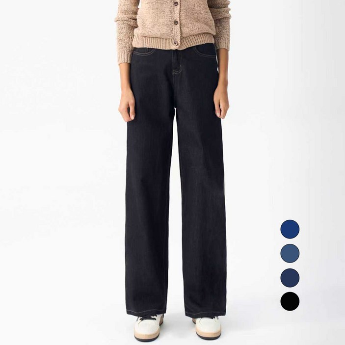 엘블로썸 여성 [숏,기본,롱] 스판 와이드 핏좋은 히든밴드 청바지