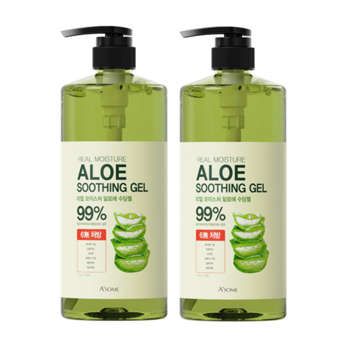 에이썸 대용량 알로에수딩젤 알로에베라 수분크림 1000ml, 1000ml, 2개