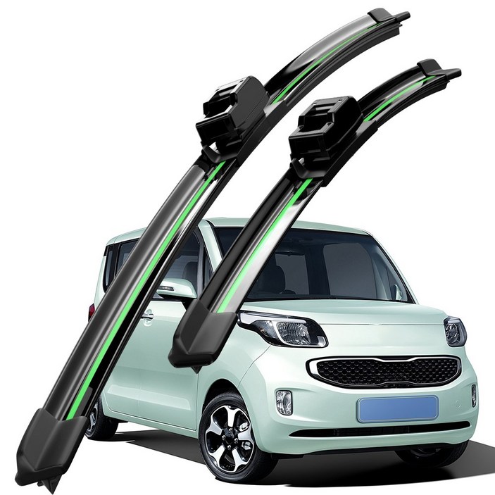 호환 기아 레이더 뉴 레이TAM 20112024 와이퍼 초발수 저소음 자국 없음 전면 와이퍼 블레이드 2종 세트, 레이더 뉴 레이TAM  20112024