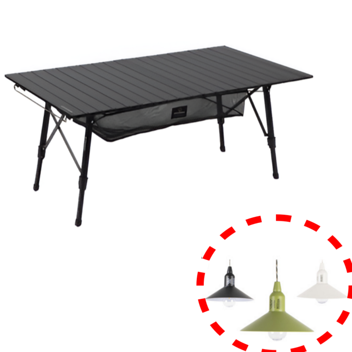 몬테라 마름 폴딩 롤테이블 L  폴다운랜턴