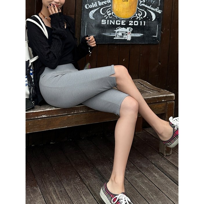 슈비코 카프리팬츠 바이커 바지 허리 버뮤다 6부 반바지 카고