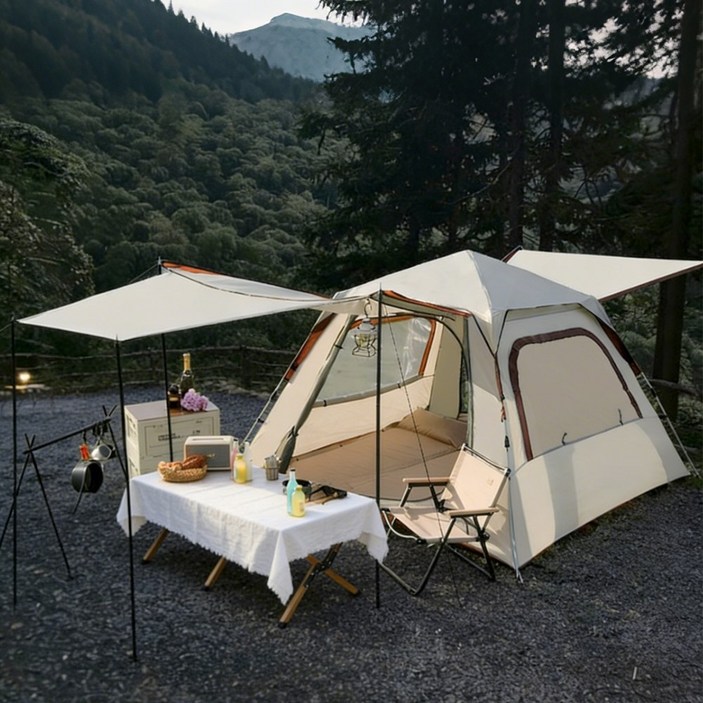 무즈 원터치 그늘막텐트 자동 대형 방수 감성 캠핑