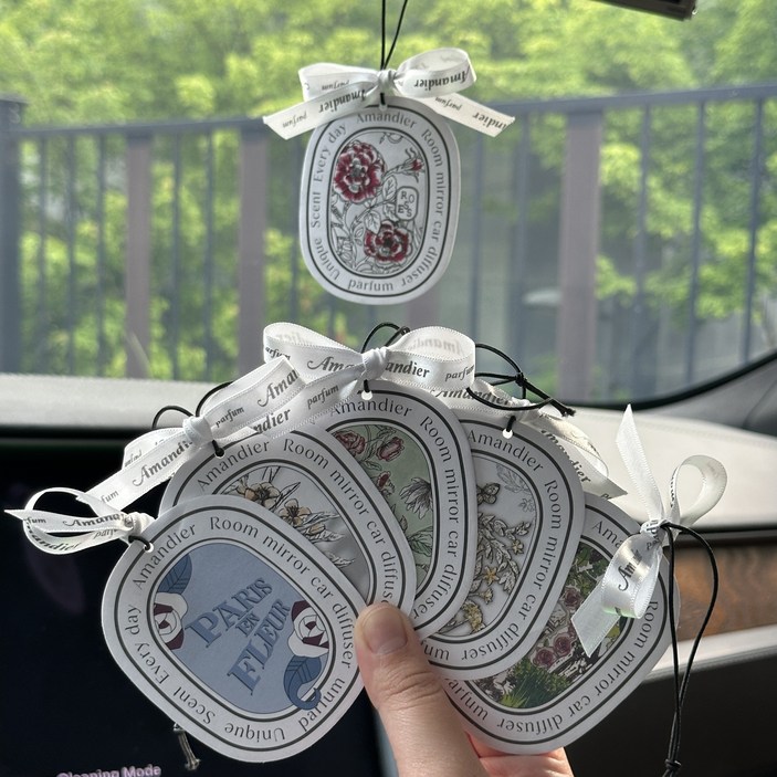 아망디에 룸미러 방향제 차량용 종이 방향제 세트