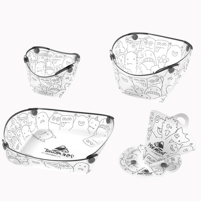 휴대용 캠핑식기 접이식 그릇 야외 여행