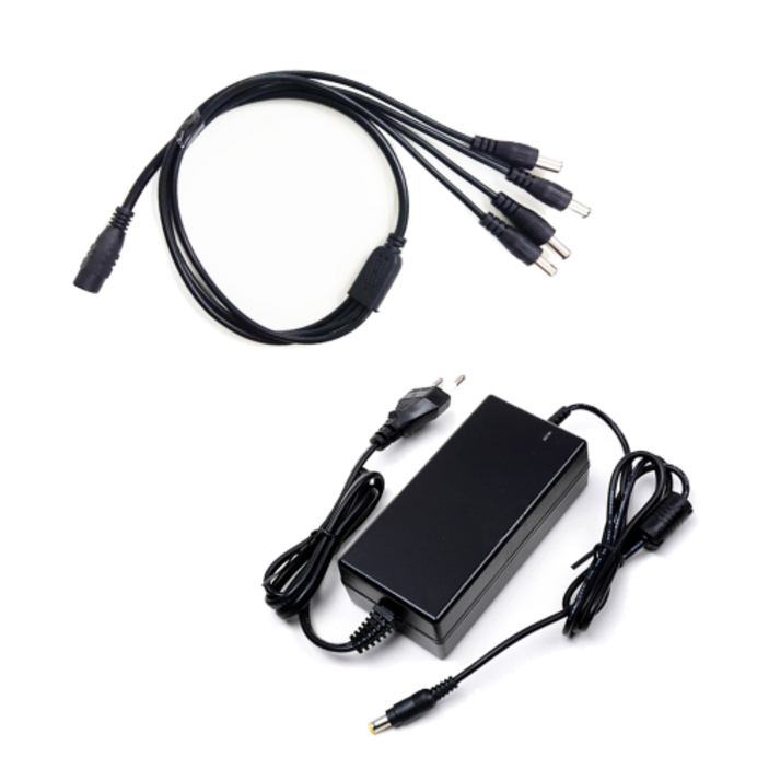CCTV 4P 전원 분배 케이블 DC12V 5A 아답터 세트 CCTV 4P 전원 분배 케이블 DC12V 5A 아답터 세트