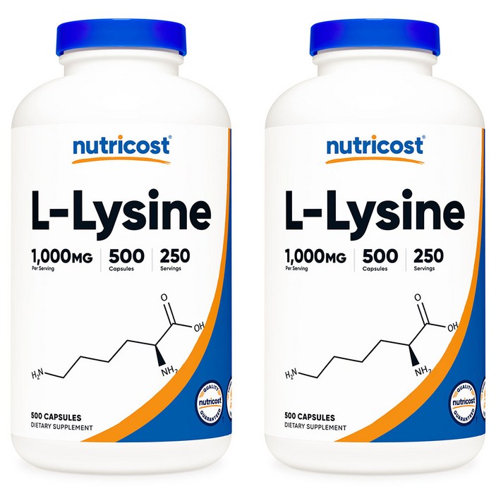 뉴트리코스트 L라이신 1000mg 500캡슐, 500정, 2개