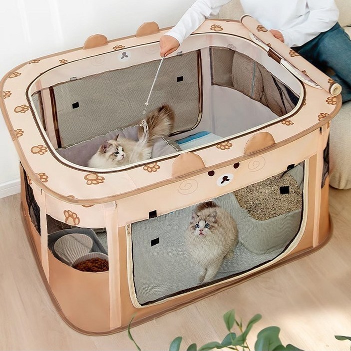 시스슈 접이식 반려동물 텐트하우스 강아지 고양이 분만실 격리 반려동물 출산 하우스
