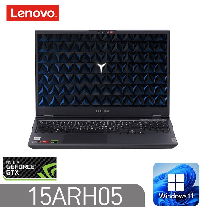 [LENOVNO LEGION] 15ARH05 라이젠 R5-4600H 16G NVMe512G GTX1650 윈도우11 15.6인치, 15ARH05, WIN11 Pro, 16GB, 512GB, 블랙