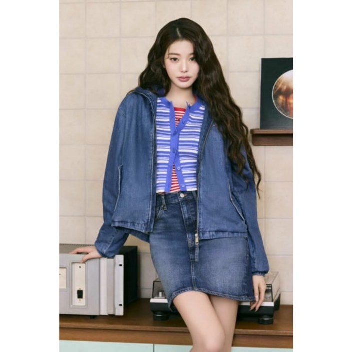 매장정품 TOMMY JEANS 타미진스 [PICK] 여성 워시드 데님 맘 스커트 T32G1NFS61TWT1 1519293