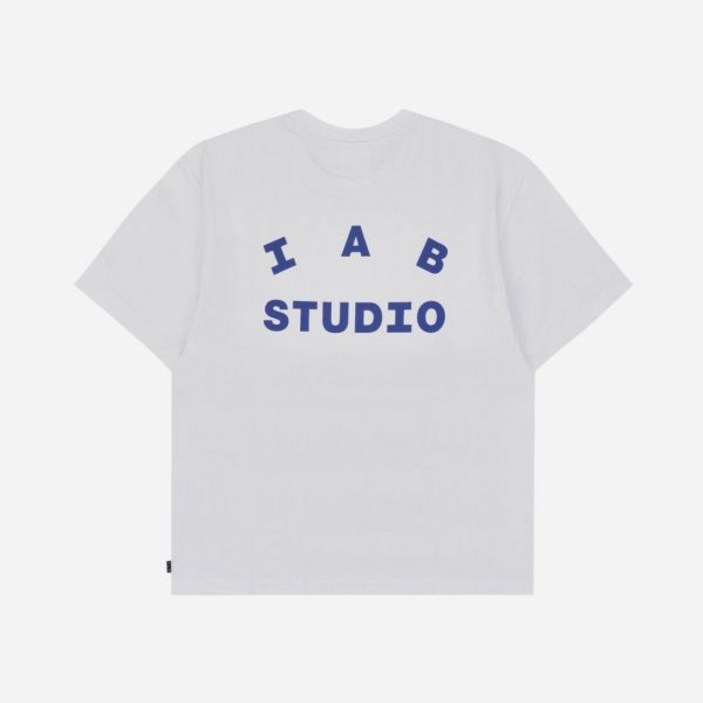 [정품 보증] 아이앱 스튜디오 티셔츠 화이트 네이비 - 22FW IAB Studio T-Shirt White Navy - 22FW