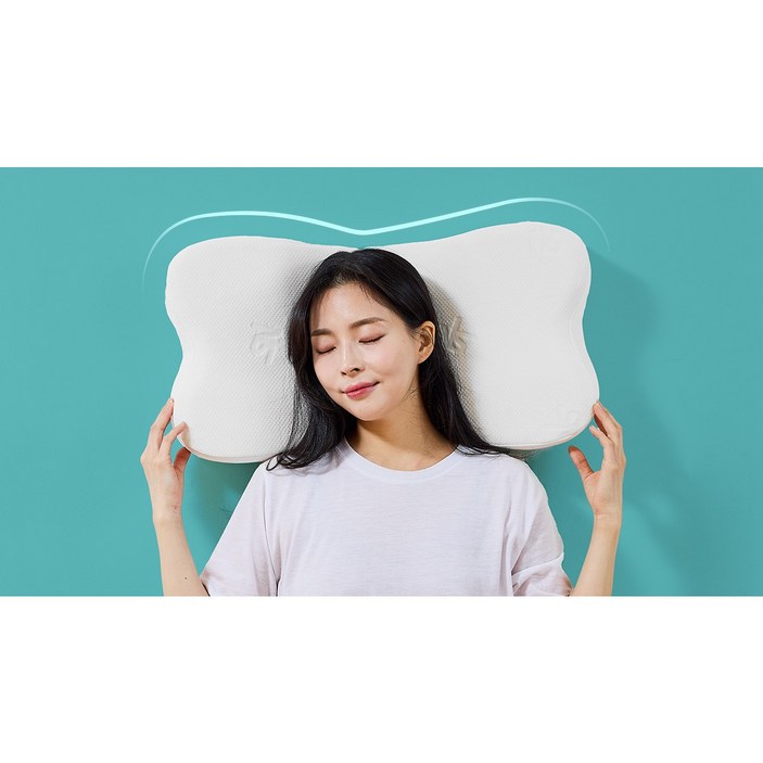 [바른척추연구소 척추로운 경추베개] Soft 거북목 목디스크 일자목 베개, 아이보리, 1개