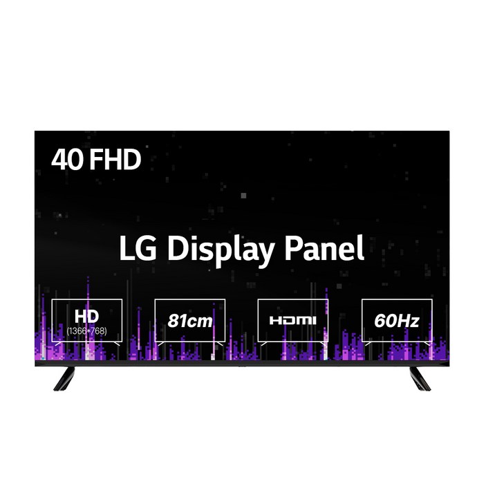 와우피프티 LG패널 100cm(40인치) FHD 중소기업티비 스탠드형 컴퓨터 모니터 TV겸용