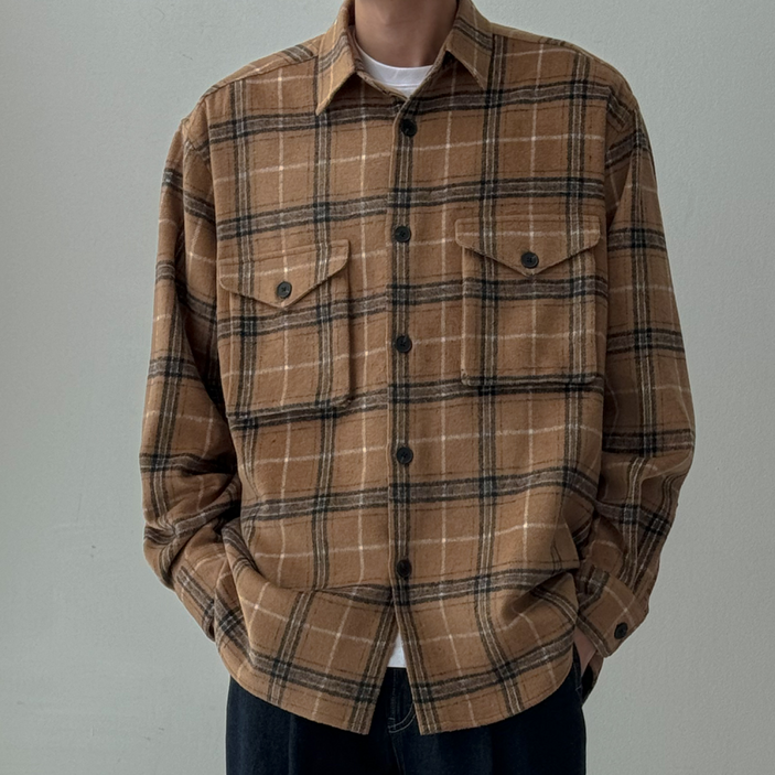 남자 기모 체크남방 데님셔츠 캔버스 셔츠자켓 모음
