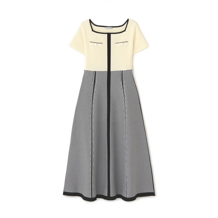 [질 바이 질 스튜어트] 캐주얼 드레스 자가드 니트 플레어 원피스 여성 오프