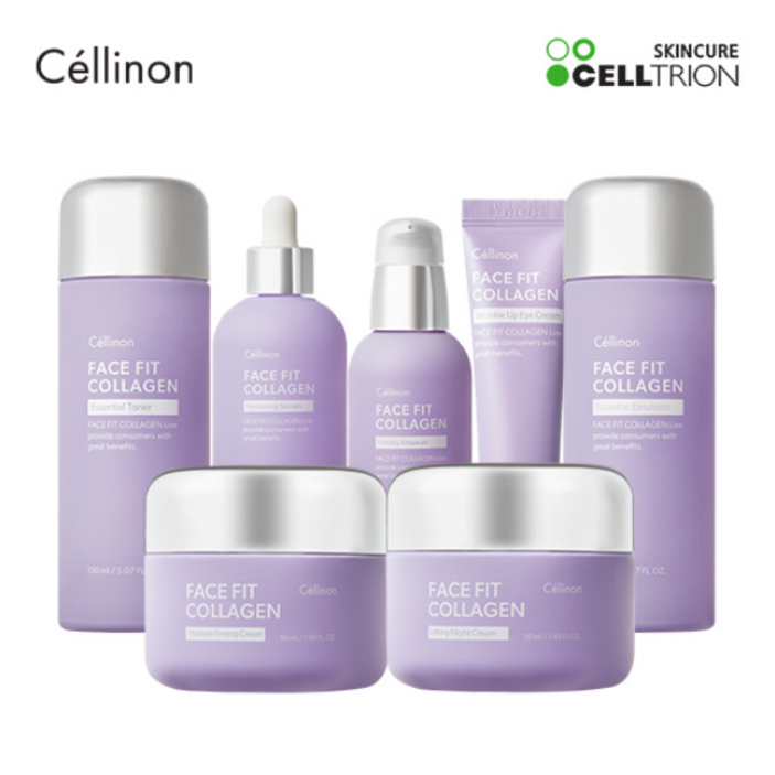 한정수량셀트리온 셀린온 페이스핏 콜라겐 스킨케어 7종세트  쇼핑백 기초 화장품세트