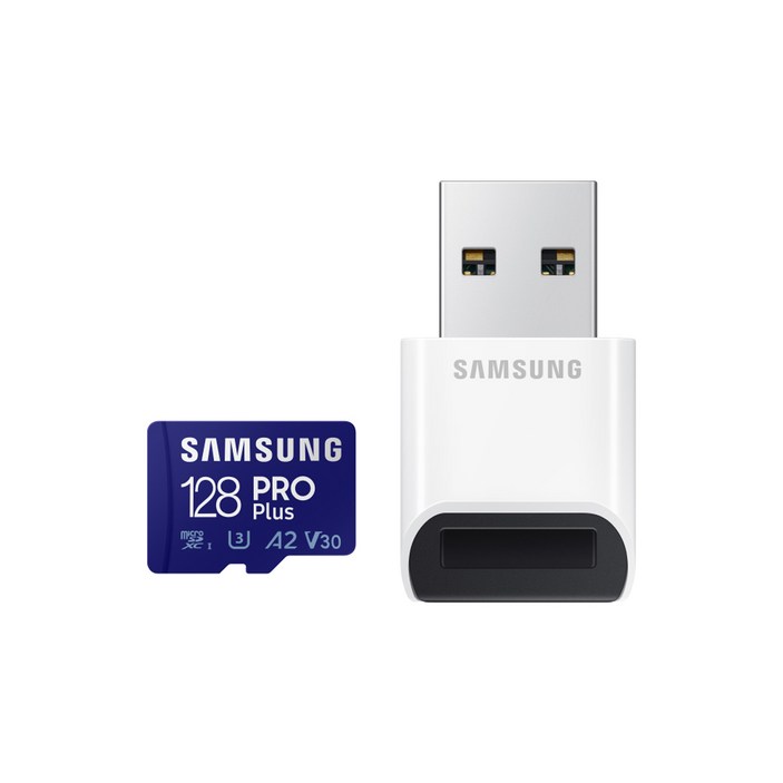 삼성전자 마이크로SD카드 PRO PLUS MBMD128SBWW 카드리더기 포함 삼성전자 마이크로SD카드 PRO PLUS MBMD128SBWW 카드리더기 포함