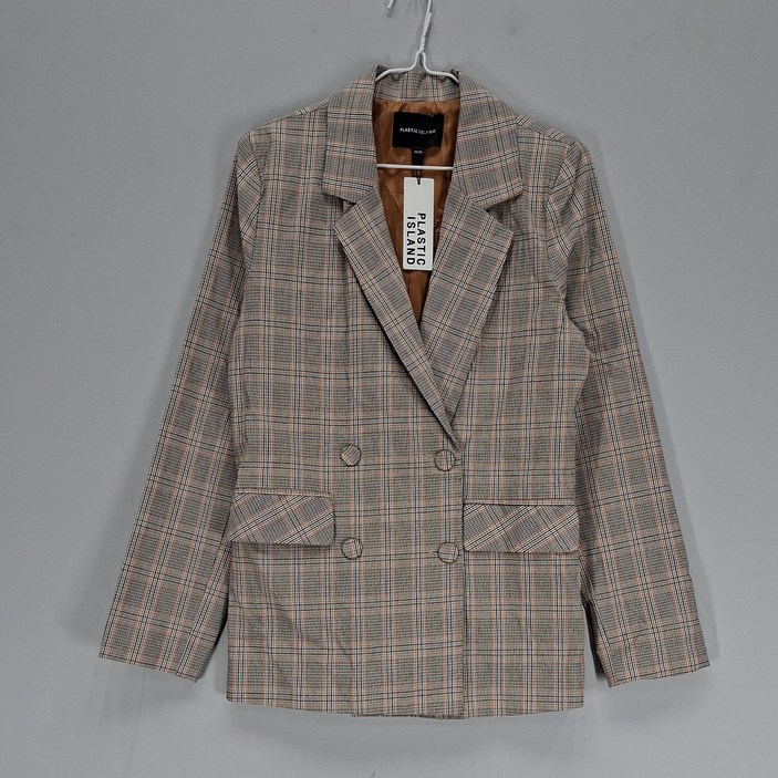 재고상품 플라스틱아일랜드 여90 재킷 2019 봄가을 체크 02330
