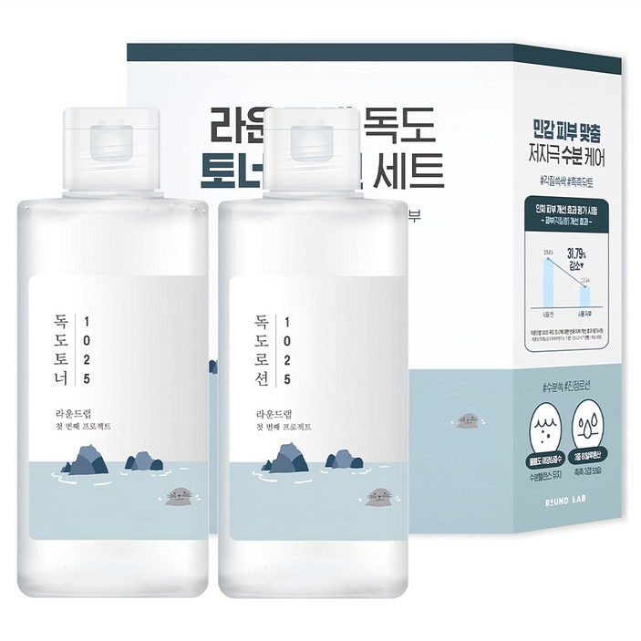 라운드랩 독도 토너 200ml  로션 200ml 세트