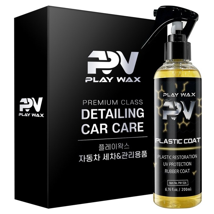 플레이왁스 플라스틱코트 200ml 플라스틱복원제 가니쉬 코팅제 트림 광택 코팅, 200ml, 1개