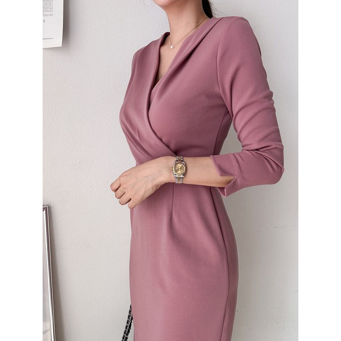 펀제니 하객원피스 시상식 연말  봄가을 예쁜원피스 고스판