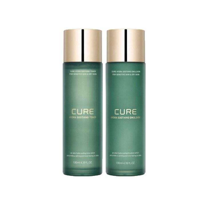 김정문알로에 큐어 하이드라 수딩 에멀젼 130ml 토너 130ml
