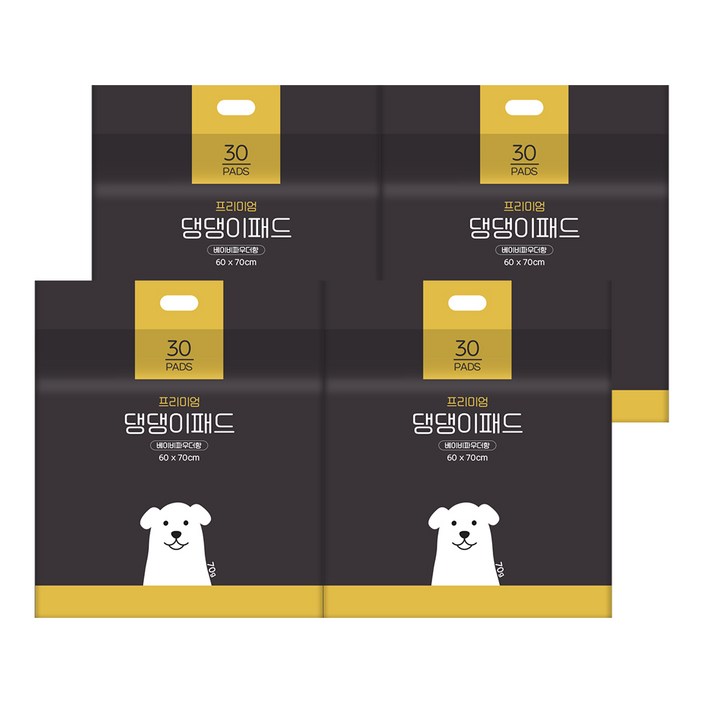 댕냥이 프리미엄 댕댕이패드 대형 30매 X 4팩, 30개입, 4개