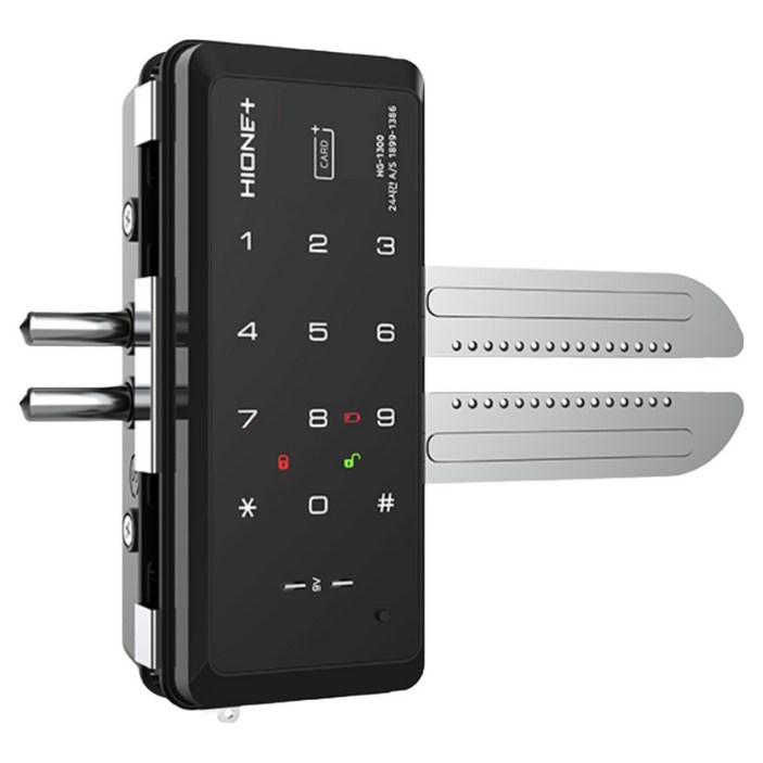 스마트공간 IoT 도어락 유리문 잇소키 - 날개형 WiFi 도어록 매장 강화유리 단문 양문형