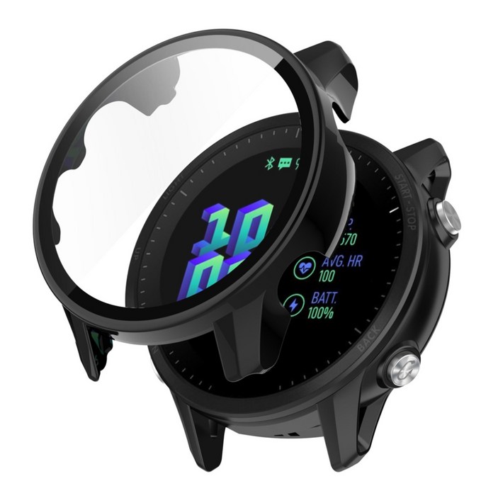 아야 11 어메이즈핏 GTS4GTS4miniGTR3 프라임 풀커버 강화유리 일체형 케이스, 11블랙, 2개