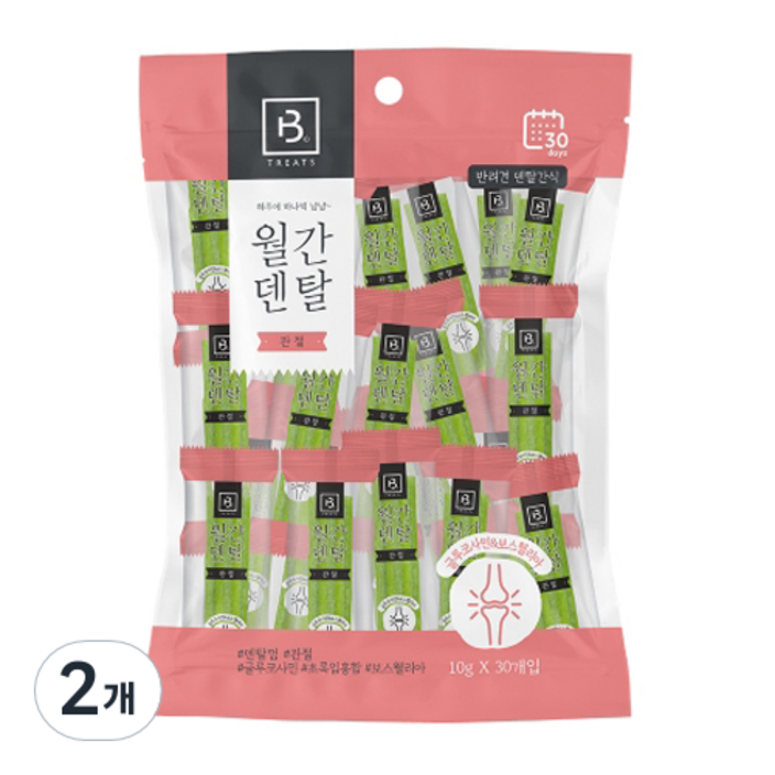 브리더랩 강아지 월간덴탈 관절 30p, 구강청결, 300g, 2개 브리더랩 강아지 월간덴탈 관절 30p, 구강청결, 300g, 2개