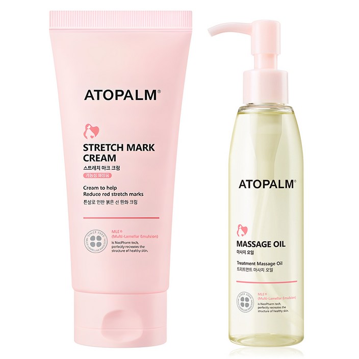 아토팜 매터니티 케어 스트레치 마크 튼살크림 150ml + 마사지 오일 120ml