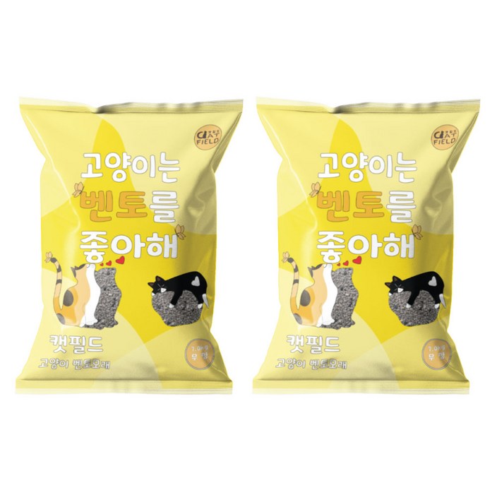 캣필드 응고형 고양이 벤토 모래, 10L, 7kg, 2개, 무향