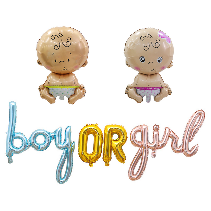 코히모 젠더리빌 성별공개 파티 풍선 세트 5W0345, 1세트, 혼합색상